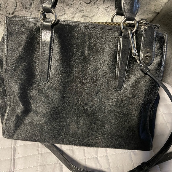 ****Authentic*** Coach Rabbit or Racoon Fur Hand Bag - Picture 3 of 10